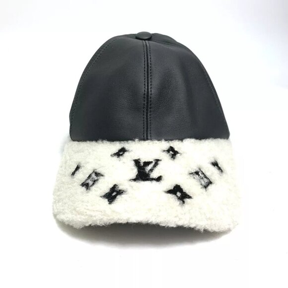 LOUIS VUITTON M00493 Cap-Sharing Hat cap Leather Black/White - Picture 2 of 12